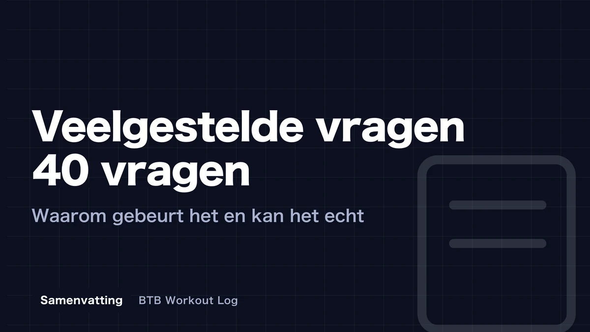 40 veelgestelde vragen over spierhypertrofie | "Waarom werkt het zo?" en "Kan het echt?"