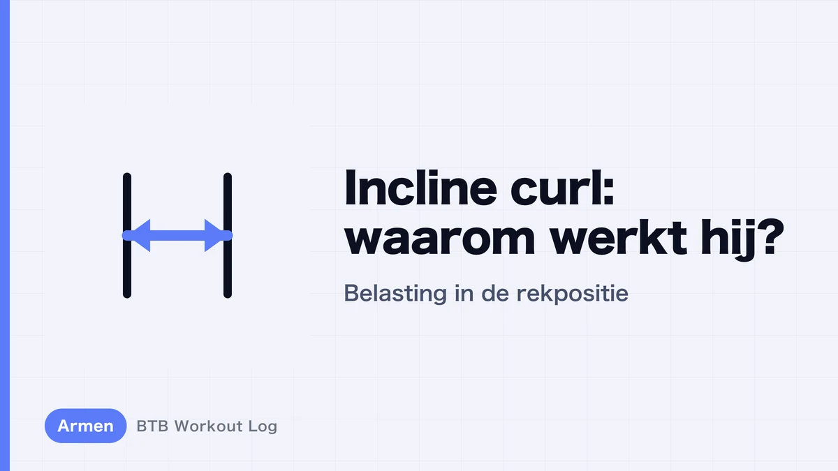 Incline curl: waarom deze oefening werkt en je biceps op lengte traint