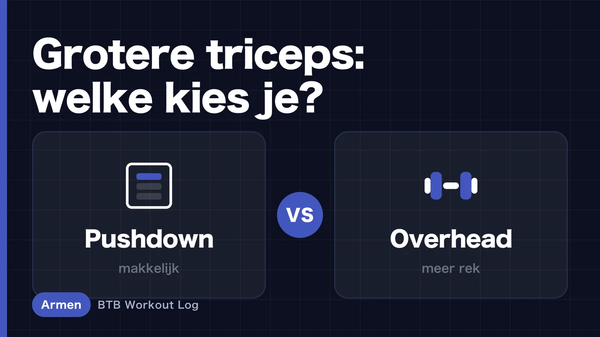 Pressdown vs overhead extension | Welke bouwt grotere triceps?