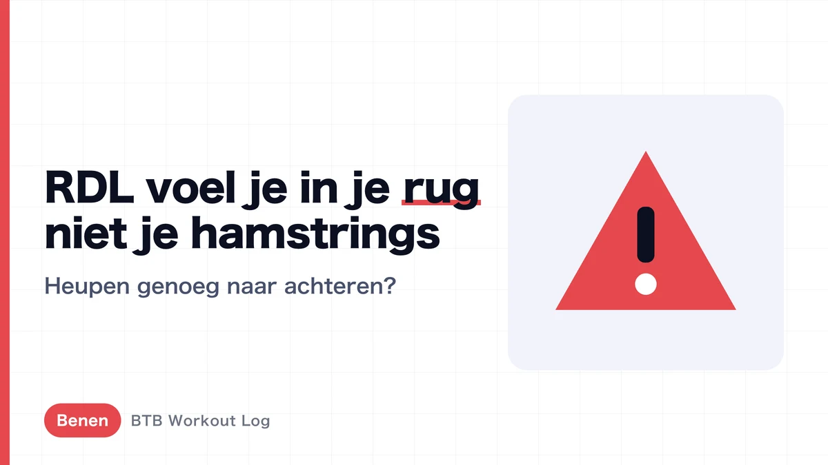 Romanian deadlift niet in je hamstrings | Techniek die je onderrug ontziet