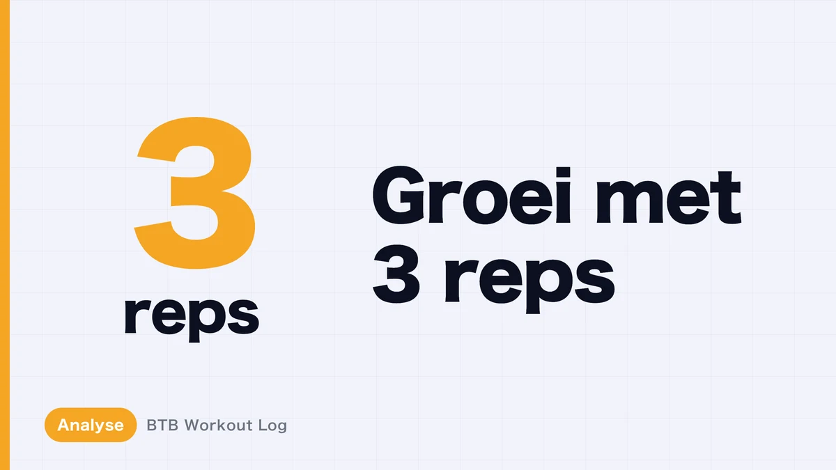 Bouwt zware gewicht met slechts 3 herhalingen spieren op?