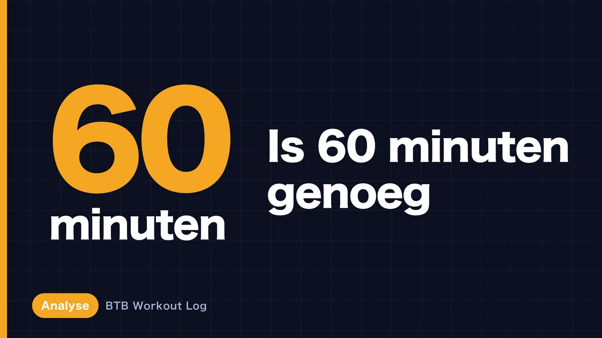 Spierhypertrofie mogelijk in trainingssessies van 60 minuten of minder?