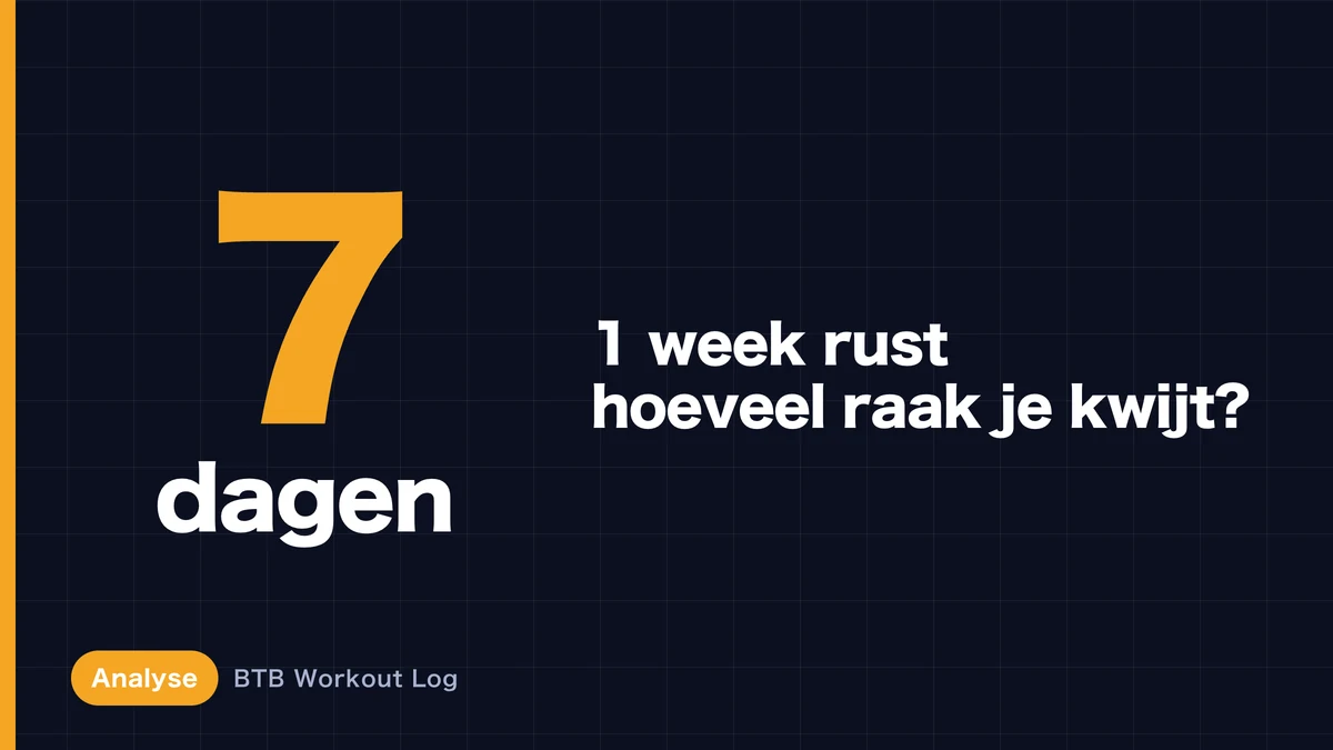 Hoeveel spiermassa verlies je als je een week niet traint?