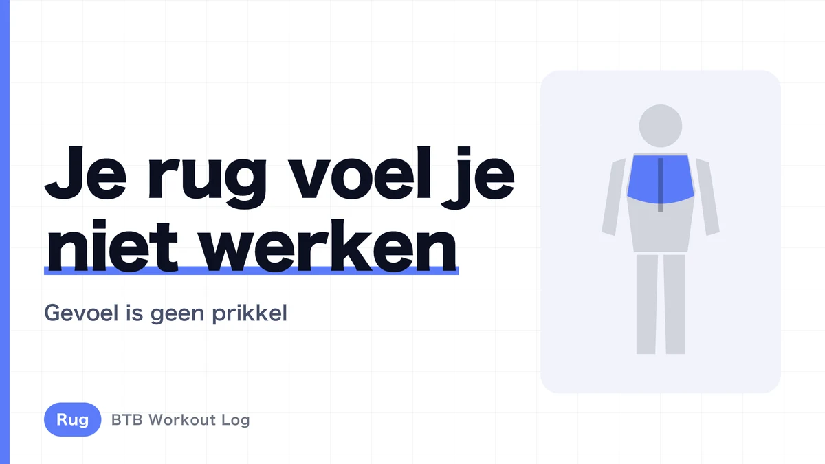 Waarom is het moeilijk om te voelen dat rugtraining werkt?