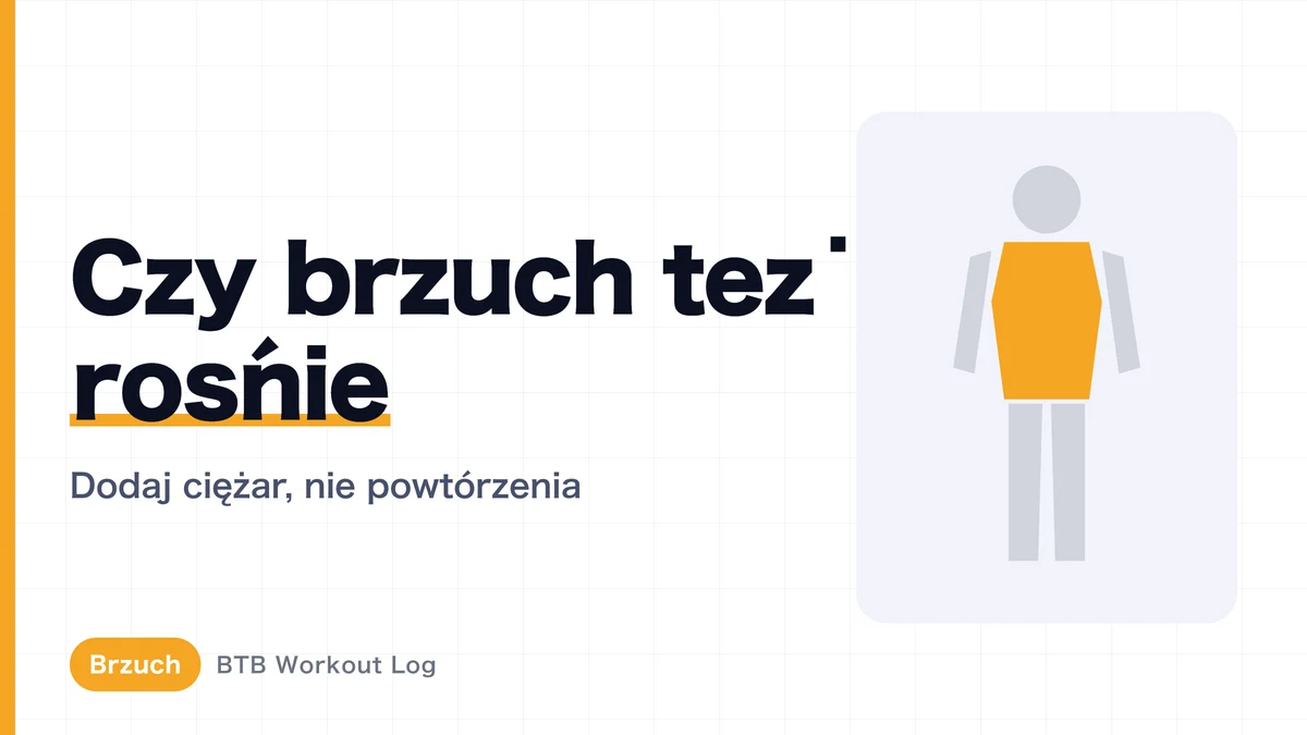 Hipertrofia mięśni brzucha: jak budować grubość ciężarem, a nie setkami powtórzeń