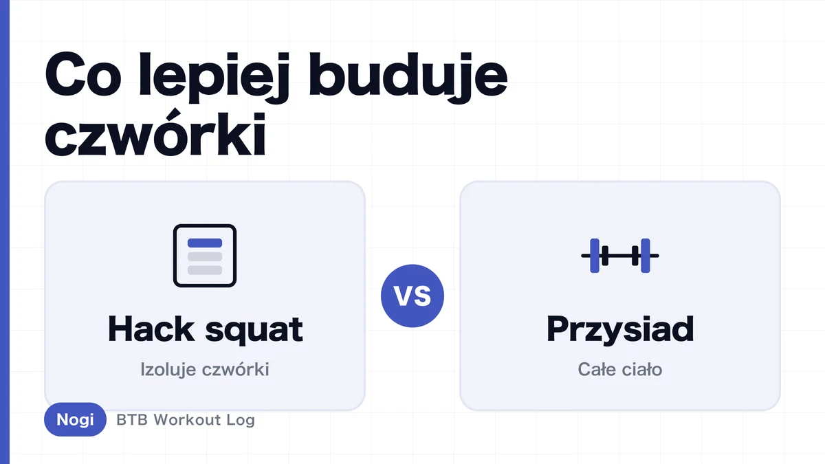 Hack squat vs przysiad ze sztangą | Co lepiej rozwija mięśnie czworogłowe?