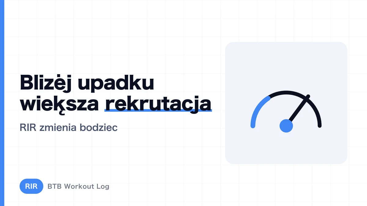 RIR a bodziec hipertroficzny | Jak blisko upadku trenować