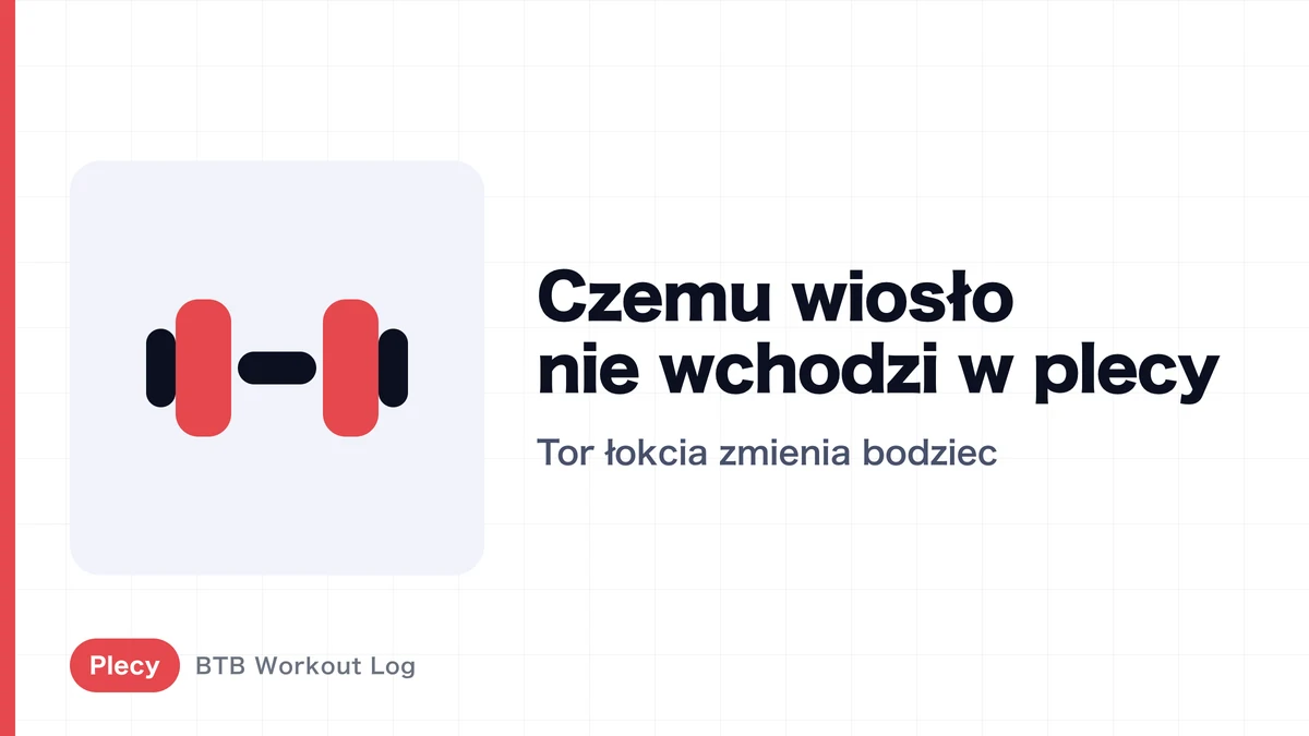 Wiosłowanie hantlem jednorącz nie angażuje najszerszych? | Popraw tor łokcia