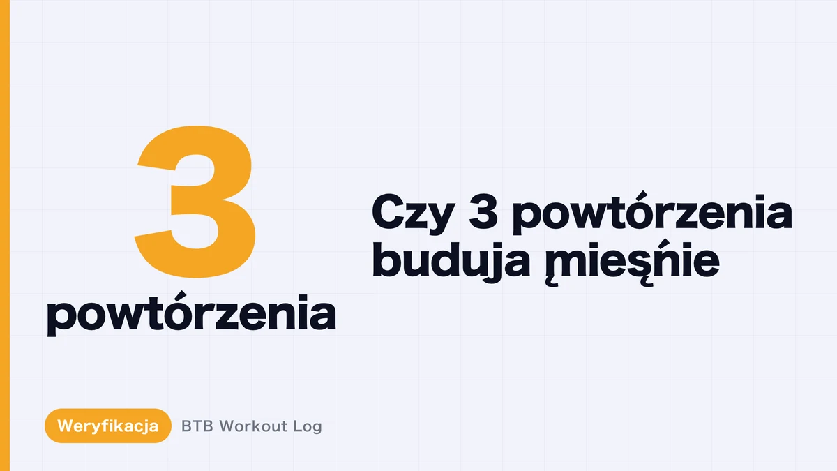 3 powtórzenia dużym ciężarem: czy zbudują mięśnie?