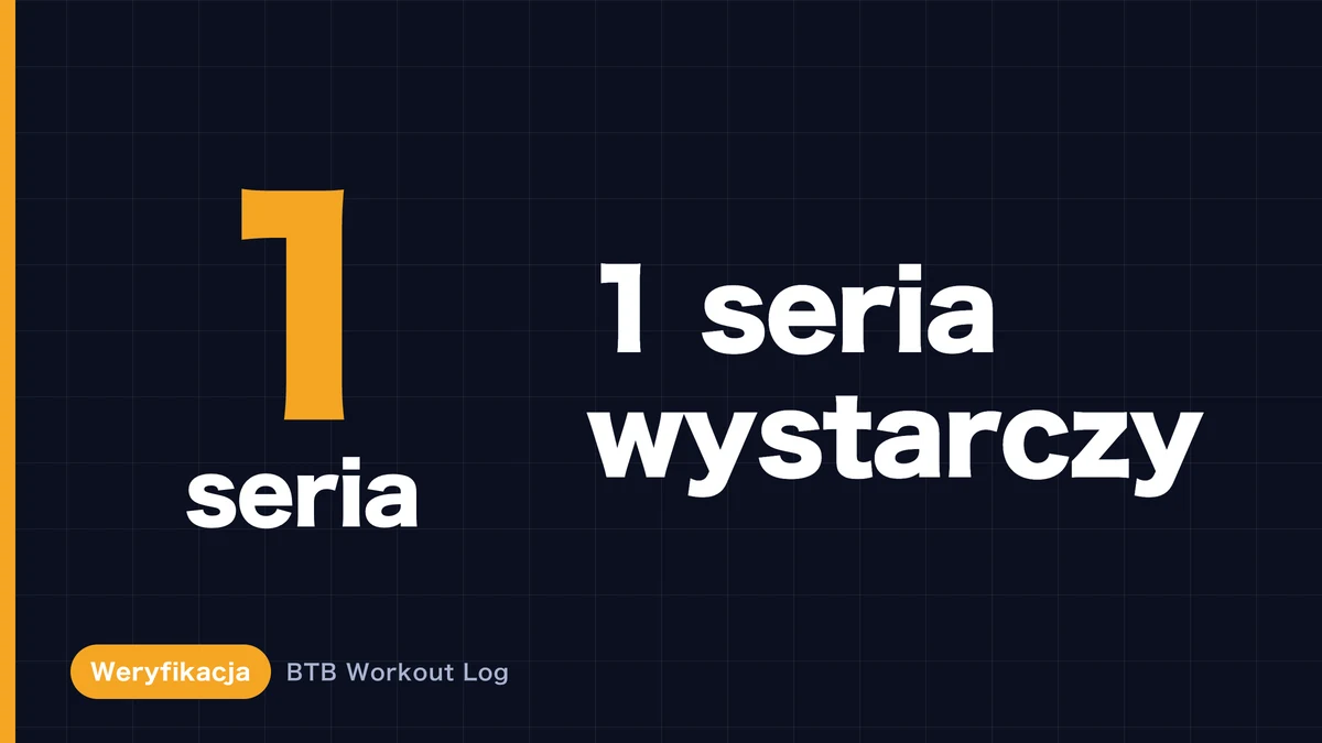 1 seria a hipertrofia: jaka jest minimalna objętość treningu?