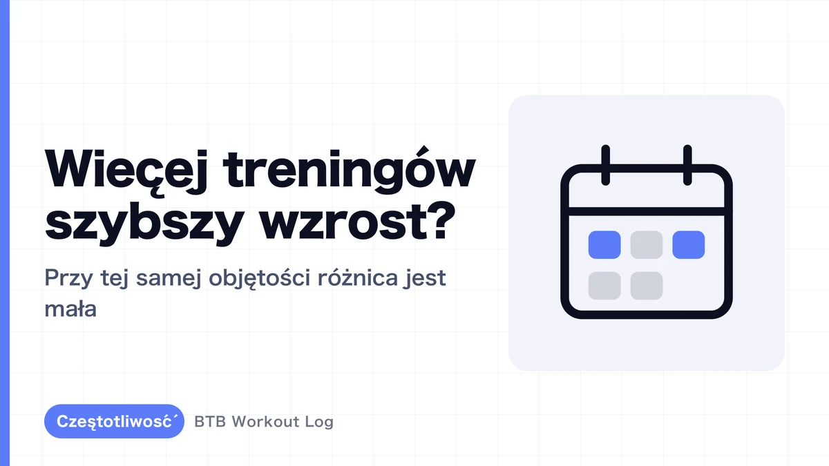 Czy zwiększona częstość treningów przyspiesza wzrost mięśni? (Niekoniecznie)
