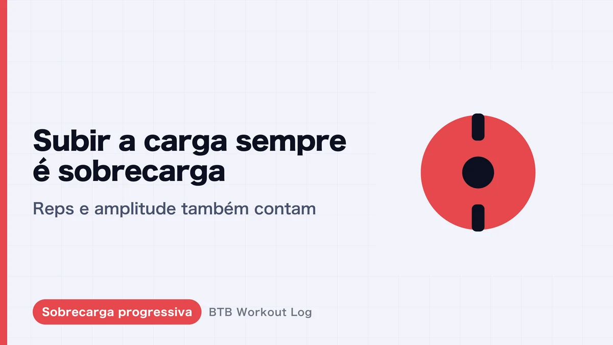 Sobrecarga progressiva: não é subir a carga em todo treino