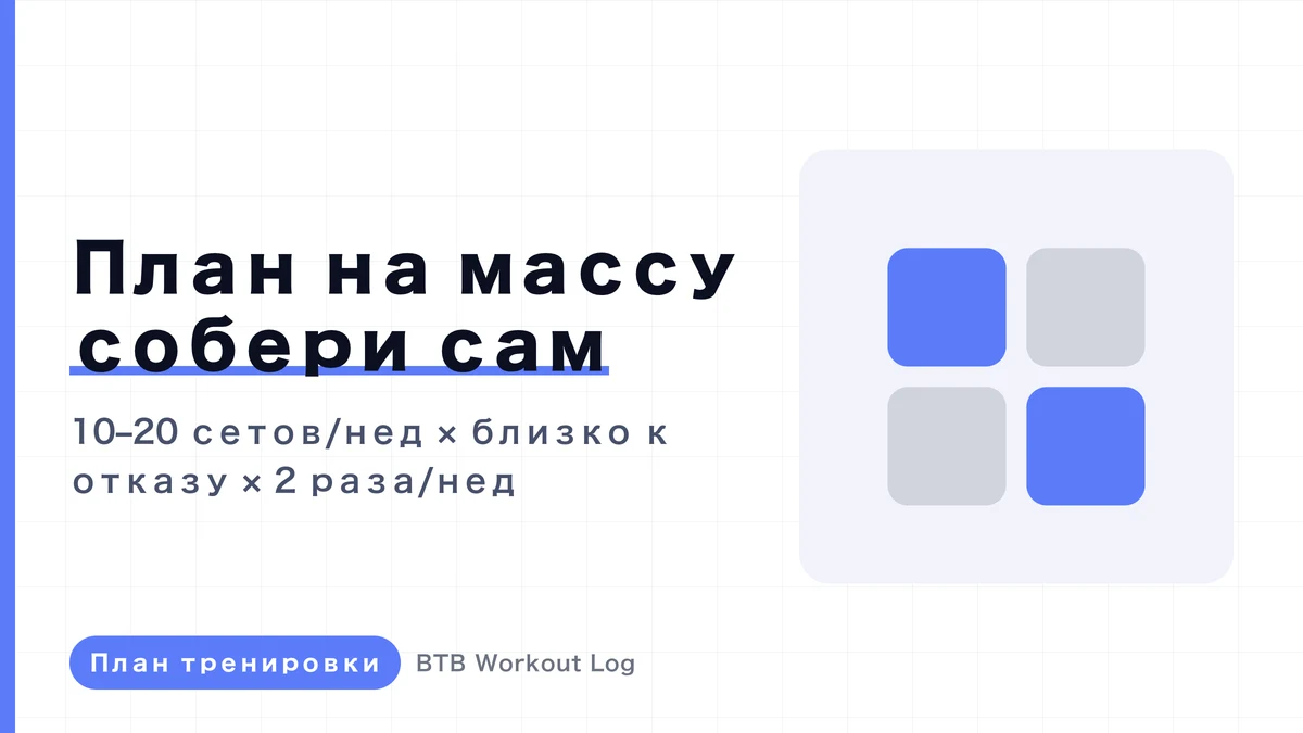Лучший план тренировок для набора мышц | Готовые программы на 2–5 дней в неделю