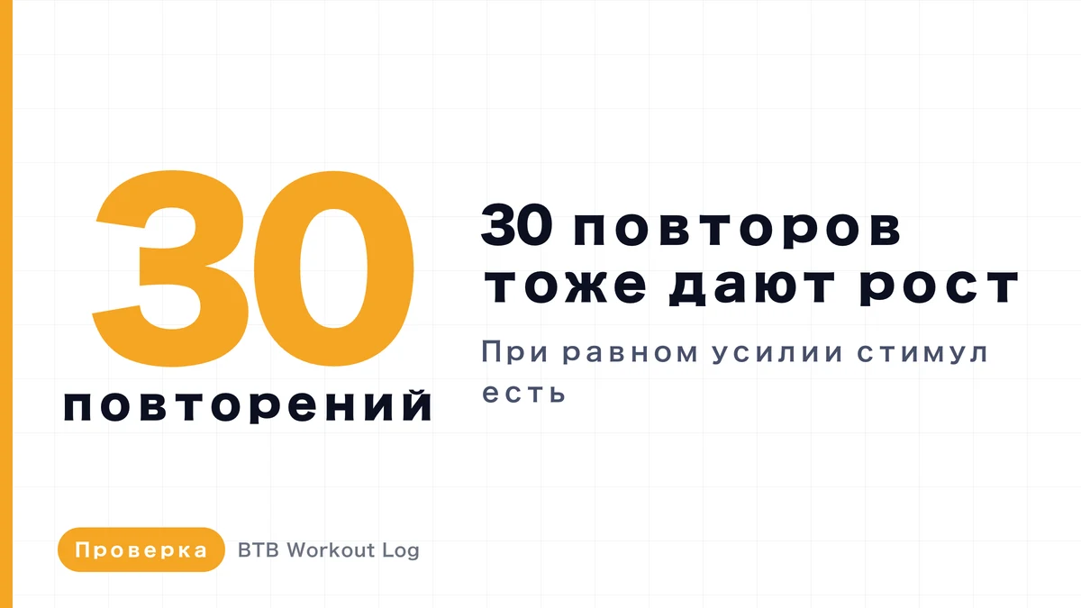Легкий вес на 30 повторений даёт мышечную гипертрофию — правда это?