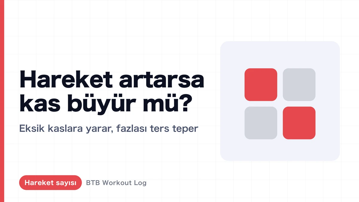 Hareket sayısını artırmak kas büyümesini garantilemez