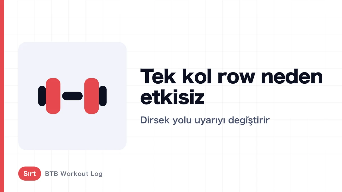 Tek Kol Dambıl Row Lat Kasını Neden Çalıştırmaz? | Dirsek Yolu Etkiyi Nasıl Değiştirir?
