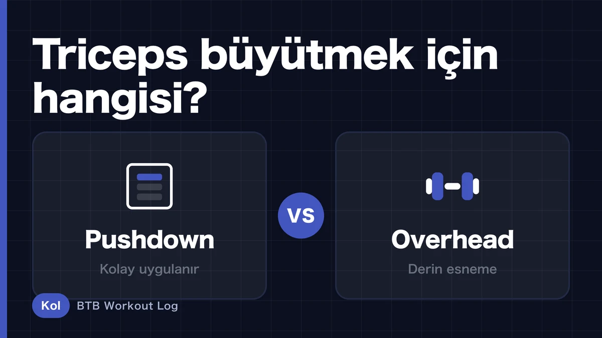 Triceps Pushdown vs Overhead Extension | Tricepsi Büyütmek İçin Hangisi?