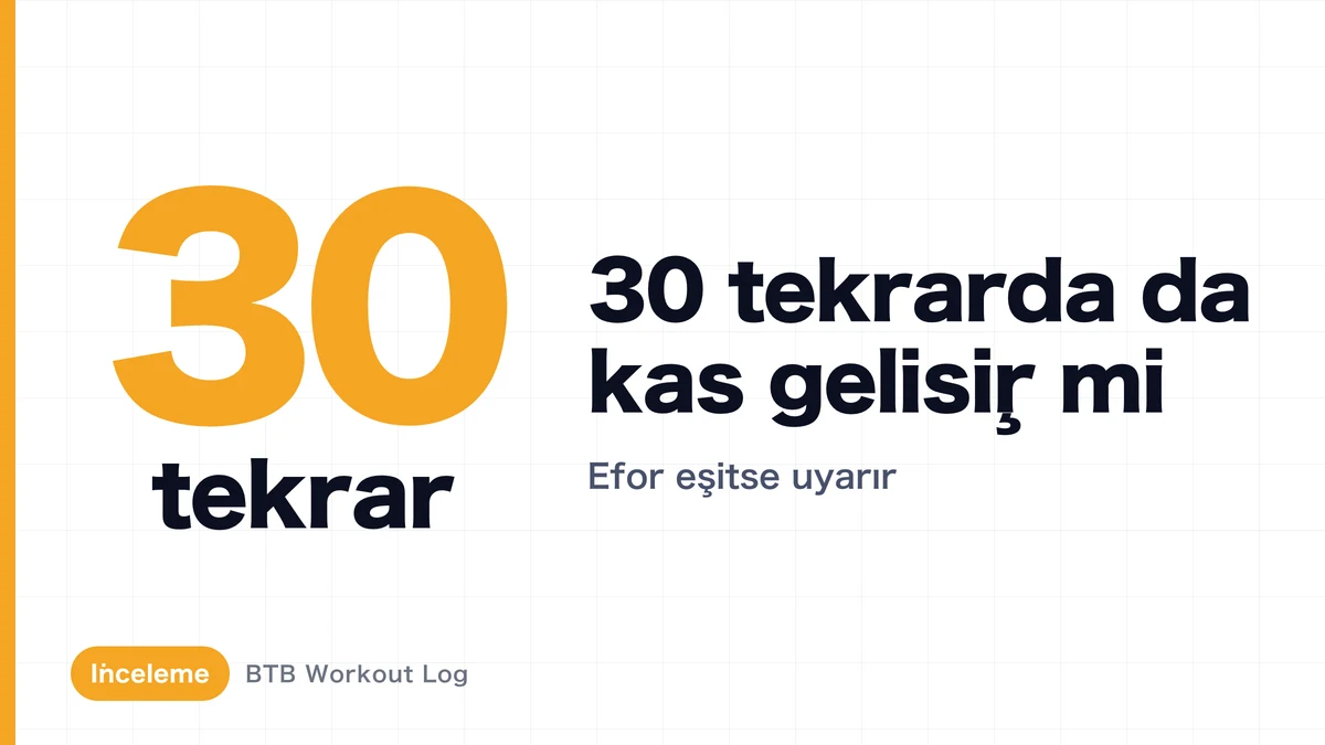 30 tekrar yapılabilecek hafif ağırlık gerçekten kas hipertrofisi sağlar mı?