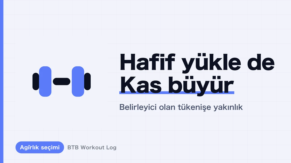 Neden hafif ağırlıklar da ağır ağırlıklar kadar kas hipertrofisi yapabilir?