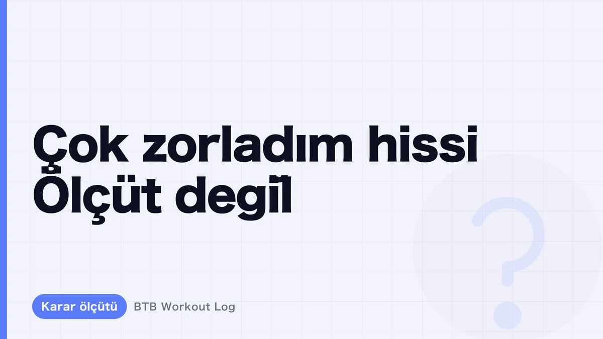 Kas hipertrofisinde neden "çaba hissi"nden daha önemlidir progresif yüklenme?