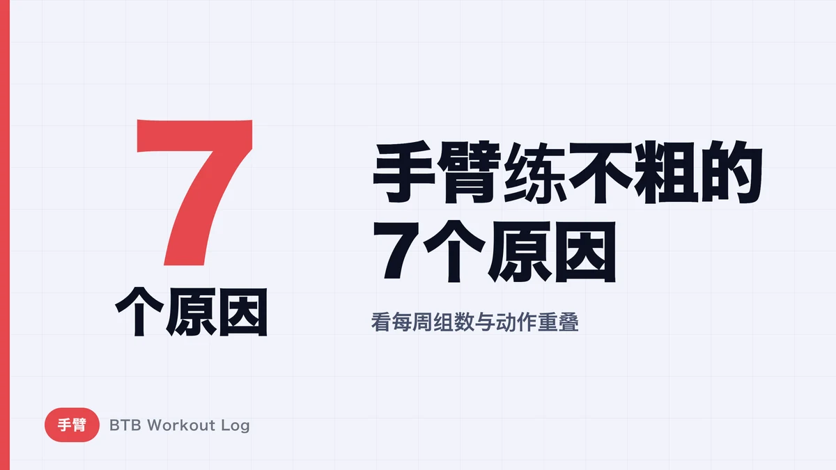 手臂练不粗的7个原因 | 肱二头肌、肱三头肌每周该练多少组？