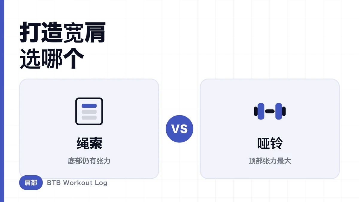 绳索侧平举 vs 哑铃侧平举 | 哪个更能练出肩宽？
