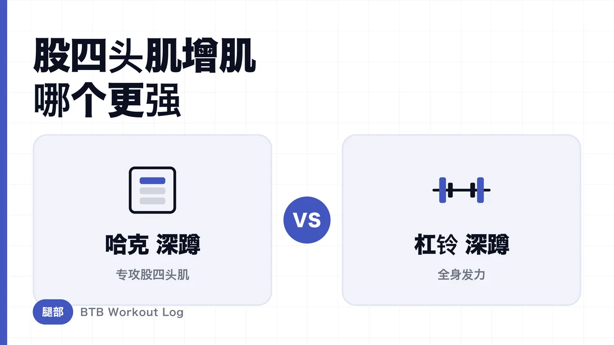 哈克深蹲 vs 杠铃深蹲 | 哪个更利于股四头肌肌肉肥大？