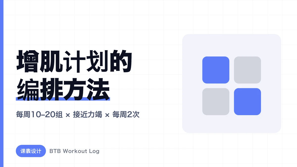 增肌训练计划终极版｜每周2–5练的全身方案与动作选择，照搬就能用