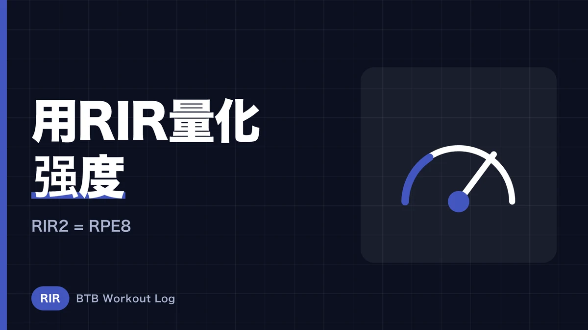 RIR是什么？用“还剩几次”管理训练强度的完整指南