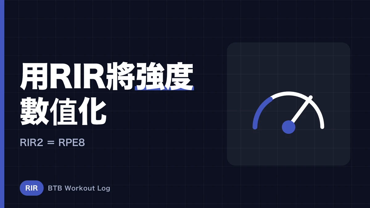 RIR是什麼？用「剩餘次數」管理訓練強度的完整指南