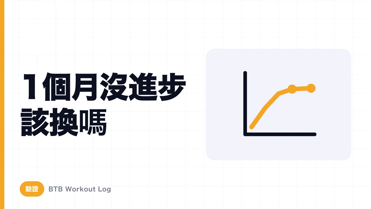 一個月重量沒進展？需要改變訓練計劃嗎