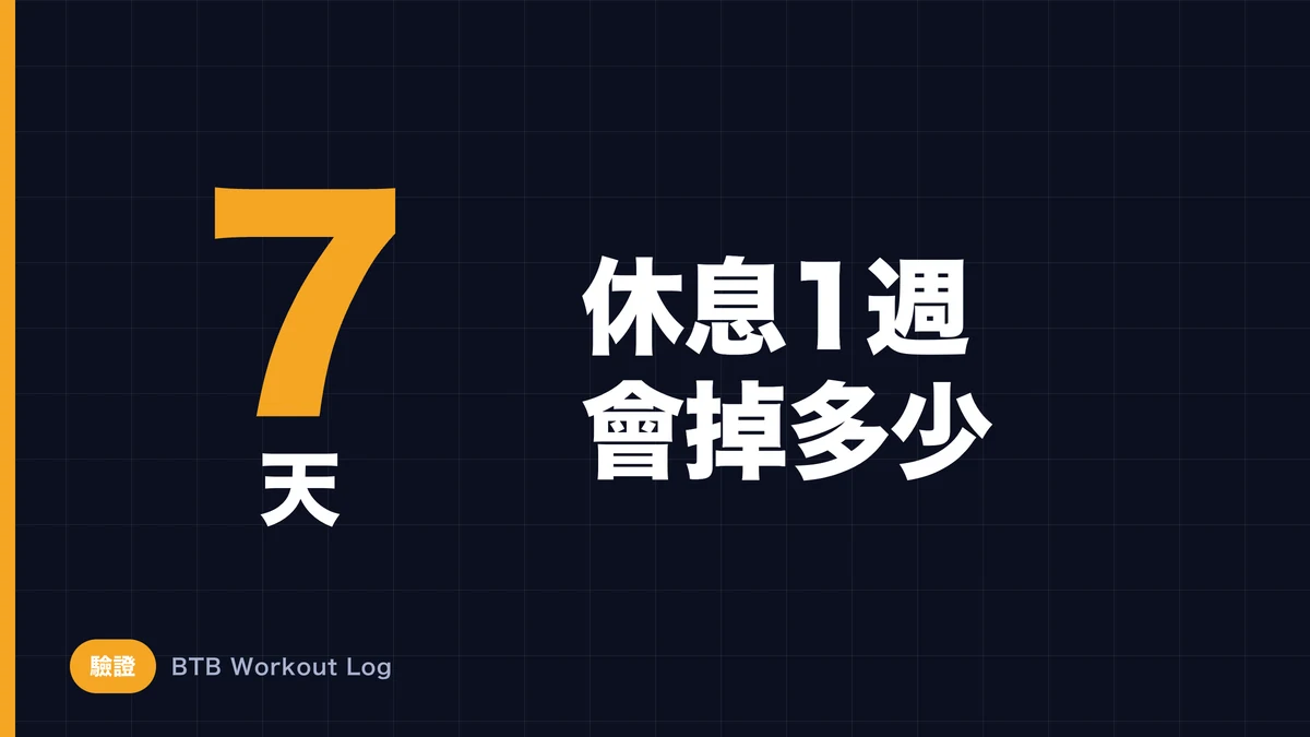 停訓1週後肌肉會掉多少？